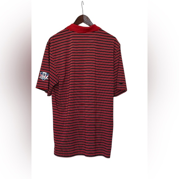 Men’s Greg Norman Golf Polo, Red White Blue Stripe Classic, size Large - Picture 2 of 6